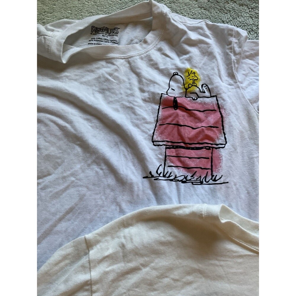 Bundle Peanuts Graphic Tee Bundle Lot 2 Snoopy Shirts Graphics Size M, XL